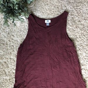 OLD NAVY Maroon Luxe Swing Tank. Size Large.